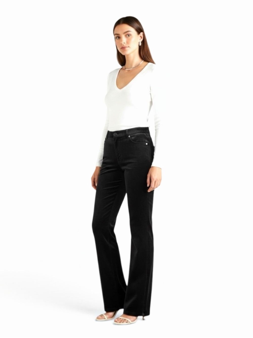 600 West Women's Black Velour Track Suit Set | Red Zip | Jacket M | Pants 6 - Picture 9 of 16